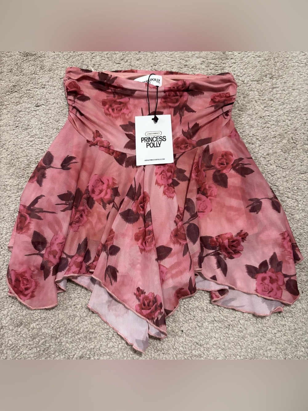 New Princess Polly Floral Fairy Layered Mini Skirt